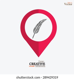 feather icons.feather.vector illustration.