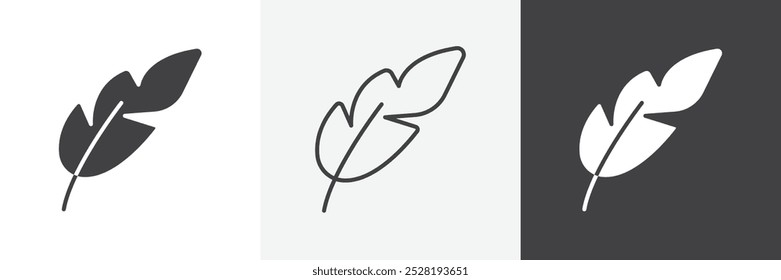 Feather icon.Trendy modern flat linear vector illustration on white background.