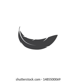 Feather illustration  logo vector template