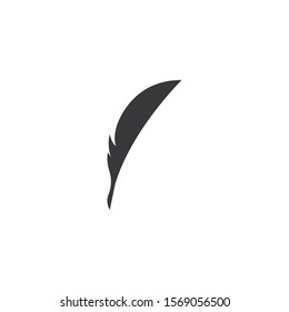 feather illustration logo vector template