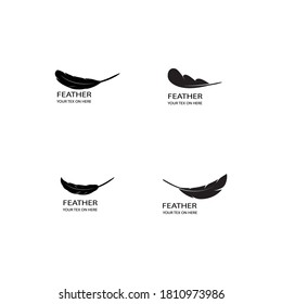 Plantilla vectorial del logotipo de la ilustración de la pluma