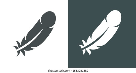Feather Illustration Symbol Icon Vector