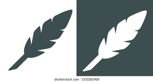 Feather Illustration Symbol Icon Vector