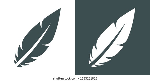 Feather Illustration Symbol Icon Vector
