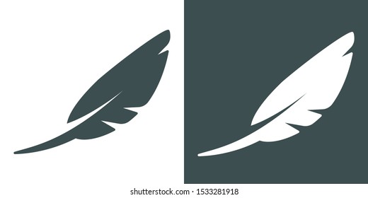 Feather Illustration Symbol Icon Vector
