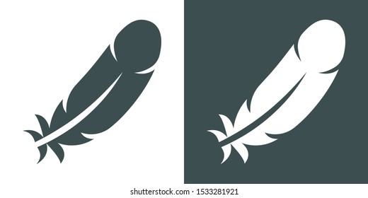 Feather Illustration Symbol Icon Vector