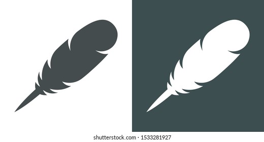 Feather Illustration Symbol Icon Vector