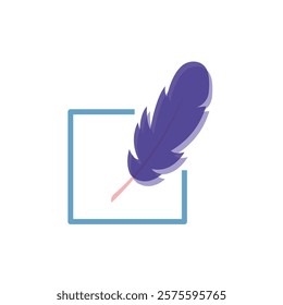 Feather illustration  vector template design