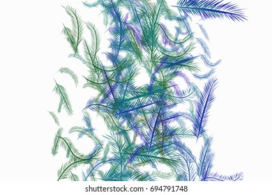 The feather illustrations background abstract, hand drawn. Cartoon style vector graphic.