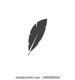 Feather ilustration  logo vector template