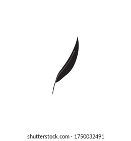 Feather ilustration  logo vector template