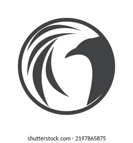 Feather ilustration logo vector template design