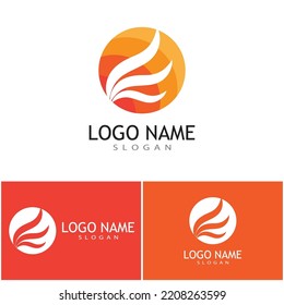 Feather ilustration logo vector template design