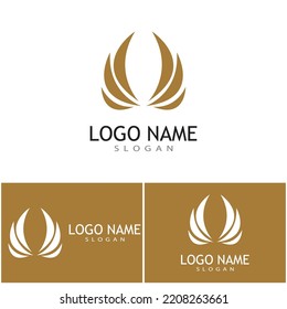 Feather ilustration logo vector template design
