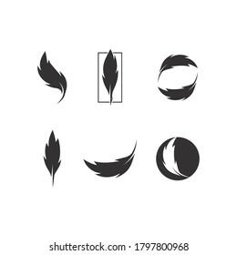 Diseño de plantillas vectoriales de ilustraciones de plumas
