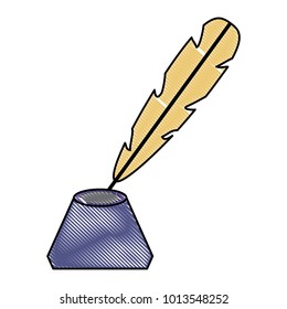 feather and ink bottle icon