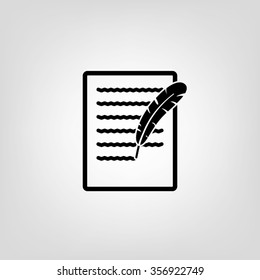 Feather Ink Icon. 