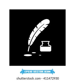 Feather Ink Icon.