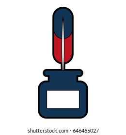 feather with ink icon