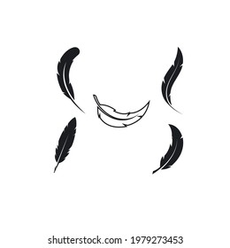 feather ink  icon illustration vector template design