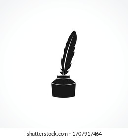 feather ink icon. isolated icon on white background for web and mobile