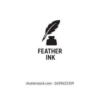 Feather Ink icon vector art illustration