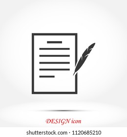 Feather Ink icon , 

Vector EPS 10 illustration style