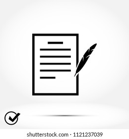 Feather Ink icon , Vector EPS 10 illustration style