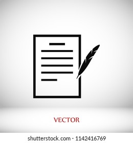 Feather Ink icon , Vector EPS 10 illustration style