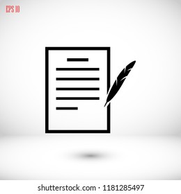 Feather Ink icon , Vector EPS 10 illustration style