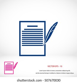 Feather Ink icon , 

Vector EPS 10 illustration style