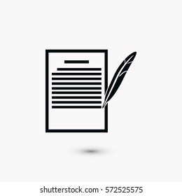 Feather Ink icon , Vector EPS 10 illustration style
