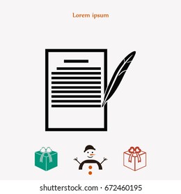 Feather Ink icon , 

Vector EPS 10 illustration style