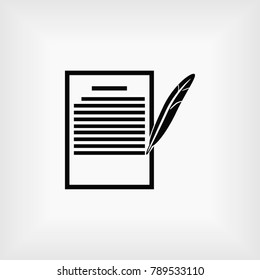 Feather Ink icon , 

Vector EPS 10 illustration style