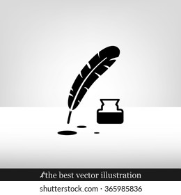 Feather Ink icon vector illustration eps10.
