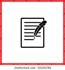 Feather Ink icon vector illustration eps10.