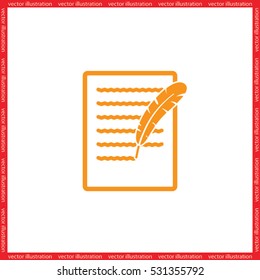 Feather Ink icon vector illustration eps10.