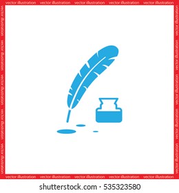 Feather Ink icon vector illustration eps10.