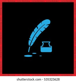 Feather Ink icon vector illustration eps10.