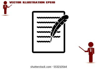Feather Ink icon vector illustration. 