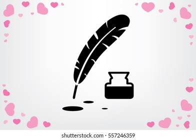 Feather Ink icon vector illustration eps10.