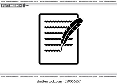 Feather Ink icon vector illustration. 
