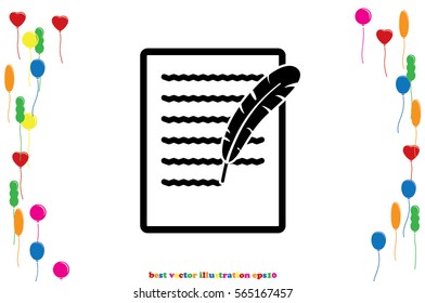 Feather Ink icon vector illustration.