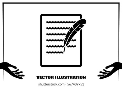 Feather Ink icon vector illustration.