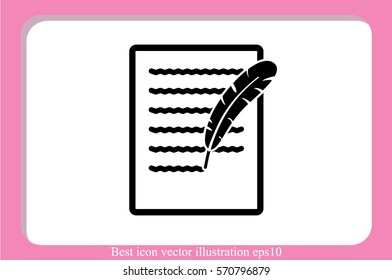 Feather Ink icon vector illustration.