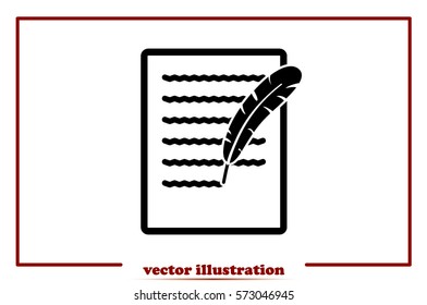 Feather Ink icon vector illustration.