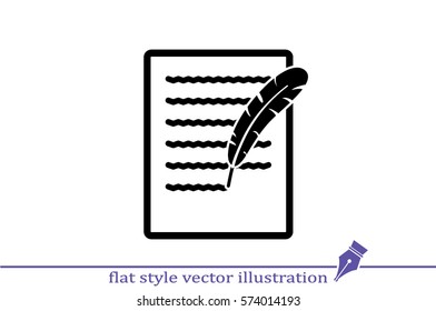 Feather Ink icon vector illustration. 