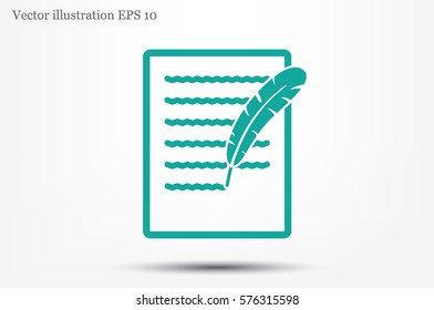 Feather Ink icon vector illustration 