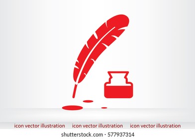 Feather Ink icon vector illustration.