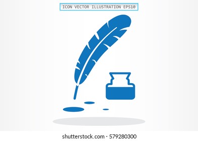Feather Ink icon vector illustration eps10.